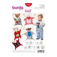 Burda Baby Easy Sewing Pattern 6624 Cuddle Cloth Comfort Toys