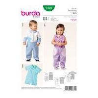 Burda Toddles Sewing Pattern 9370 Button Up Jumpsuits