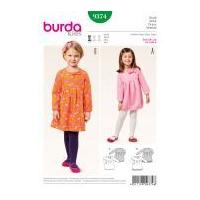 Burda Girls Easy Sewing Pattern 9374 Casual Sweatshirt Dresses