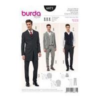 Burda Mens Sewing Pattern 6871 Suit Jackets, Waistcoat & Trousers