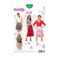 Burda Ladies Easy Sewing Pattern 6682 Slightly Flared Skirts