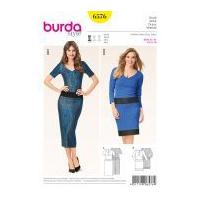 Burda Ladies Easy Sewing Pattern 6576 Panelled Narrow Jersey Dresses