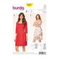 burda ladies easy sewing pattern 6577 panelled heart shaped neckline d ...