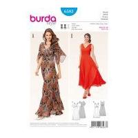 Burda Ladies Sewing Pattern 6583 Evening Dresses with Flutter Sleeves