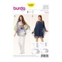 Burda Ladies Easy Sewing Pattern 6589 Double Layer Dress & Top