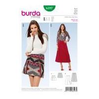 Burda Ladies Easy Sewing Pattern 6597 Panelled Flared Skirts