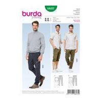 Burda Mens Sewing Pattern 6603 Straight Leg Worker Style Trousers