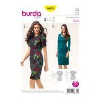 burda ladies easy sewing pattern 6605 panelled fitted dresses