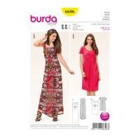 Burda Ladies Sewing Pattern 6606 Empire Waist Dresses