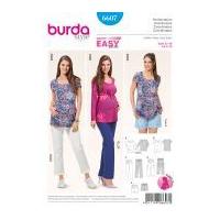 Burda Ladies Maternity Sewing Pattern 6607 Tops, Trousers & Shorts