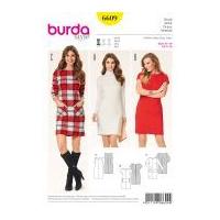 Burda Ladies Easy Sewing Pattern 6609 Shift Dresses in 3 Styles