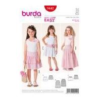 Burda Childrens Easy Sewing Pattern 9442 Gypsy Tiered Skirts
