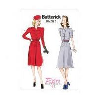Butterick Ladies Sewing Pattern 6282 Vintage Style Dresses & Belt