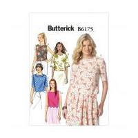 Butterick Ladies Easy Sewing Pattern 6175 Semi Fitted Tops in 5 Styles