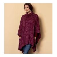 butterick ladies easy sewing pattern 6252 ponchos in 4 styles