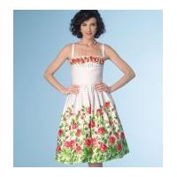 butterick ladies sewing pattern 6167 fitted bodice with inset dress