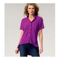 Butterick Ladies Sewing Pattern 5786 Shaped Hemline Shirts & Blouses
