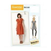 butterick ladies sewing pattern 6168 waist tie tunic top dress