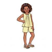 Butterick Childrens Easy Sewing Pattern 4176 Tops, Dresses, Shorts & Pants