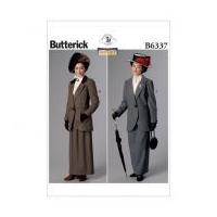 Butterick Ladies Sewing Pattern 6337 Vintage Style Notch Collar Jackets & Floor Length Skirts