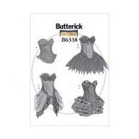 butterick ladies sewing pattern 6338 curved hem corsets skirts