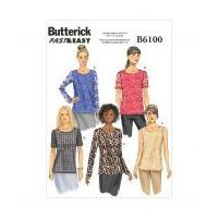 Butterick Ladies Easy Sewing Pattern 6100 Simple Pullover Tops