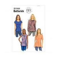 Butterick Ladies Easy Sewing Pattern 5988 Pretty Tops