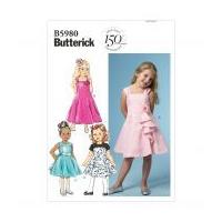 Butterick Childrens Easy Sewing Pattern 5980 Fancy Dresses