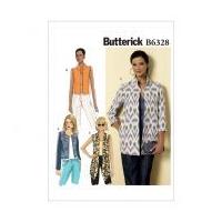 Butterick Ladies Easy Sewing Pattern 6328 Open Front Jackets