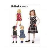 Butterick Girls Easy Sewing Pattern 6083 Pinafore Dresses