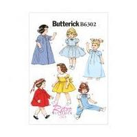 Butterick Crafts Easy Sewing Pattern 6302 Retro Vintage Style Doll Clothes
