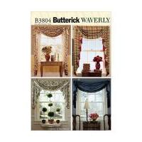 butterick homeware sewing pattern 3804 swags jabots curtains