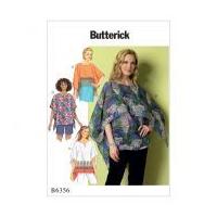 butterick ladies easy sewing pattern 6356 fringe trim overlay notch ne ...