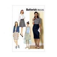 butterick ladies easy sewing pattern 6326 raised waist or elastic wais ...