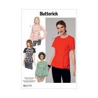 butterick ladies easy sewing pattern 6375 raglan sleeve blouses