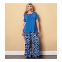 butterick ladies plus size easy sewing pattern 6262 casual top pants