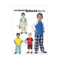 butterick boys easy sewing pattern 6278 tops shorts pants