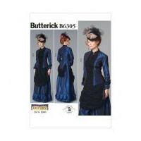 butterick ladies sewing pattern 6305 victorian top front drape skirt c ...