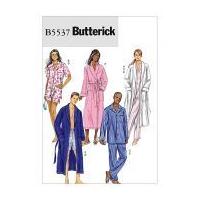 Butterick Ladies & Men\'s East Sewing Pattern 5537 Pyjama\'s Sleepwear