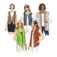 butterick ladies easy sewing pattern 5359 waistcoats tops