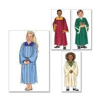 Butterick Childrens Easy Sewing Pattern 4542 Robe & Collar