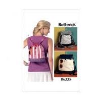Butterick Accessories Sewing Pattern 6335 Drawstring Backpack Bags