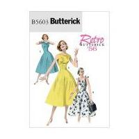 butterick ladies easy sewing pattern 5603 vintage style fitted flare d ...