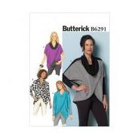 Butterick Ladies Easy Sewing Pattern 6291 Very Loose Fitting Wrap Tops