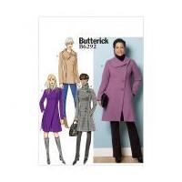 Butterick Ladies Sewing Pattern 6292 Asymmetric Closing Lined Coats