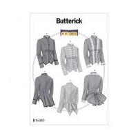 butterick ladies sewing pattern 6400 vintage style boned back pleat ja ...