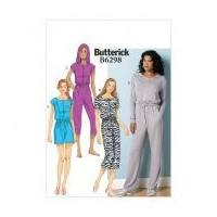 butterick ladies easy sewing pattern 6298 casual romper jumpsuit