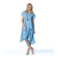 butterick ladies easy sewing pattern 6170 asymmetric drawstring tops d ...