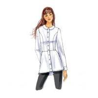 butterick ladies easy sewing pattern 6097 fitted shirts in 4 styles