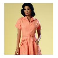 Butterick Ladies Easy Sewing Pattern 6055 Vintage Style Dress & Belt
